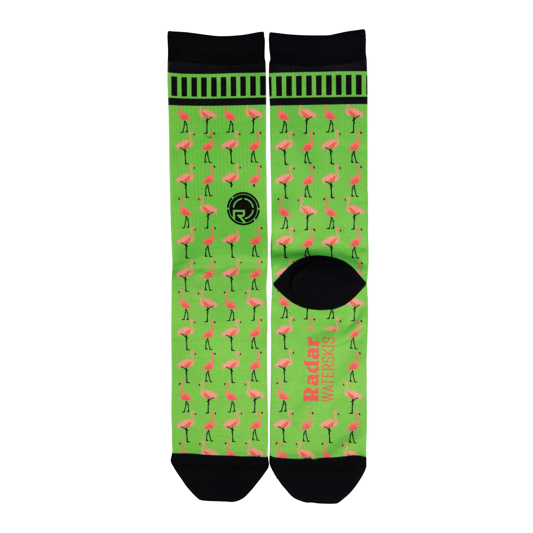 2022 RADAR Flamingo Crew Socks-Boating & Water Sport Apparel-McClintock's Water Ski Pro Shop